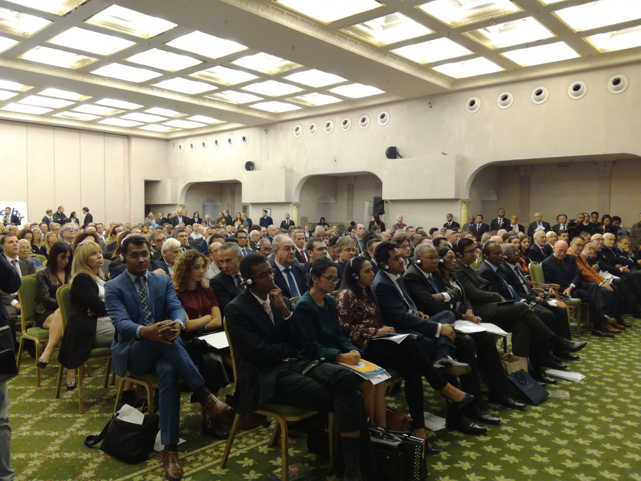 La sala di conferenza dell'Hotel Parco dei Principi di Roma